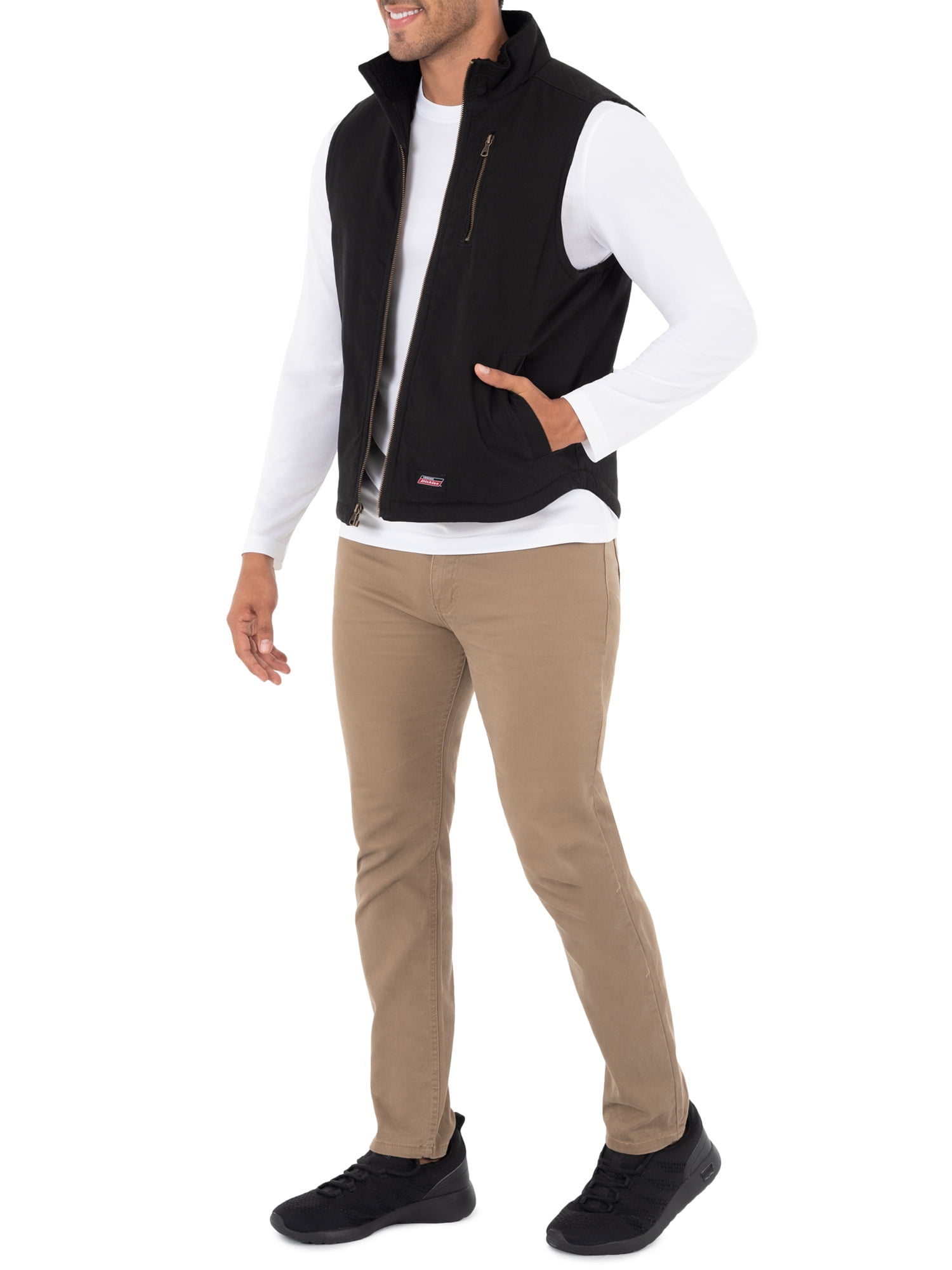 Dickies Men's Flex Duck Canvas Insulated Vest - Black Size XL (TE702)