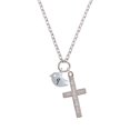 thumbnail image 2 of Delight Jewelry Silvertone Little Bird Initial - Q - Everlasting Love Engraved Cross Zoey Necklace, 28", 2 of 4