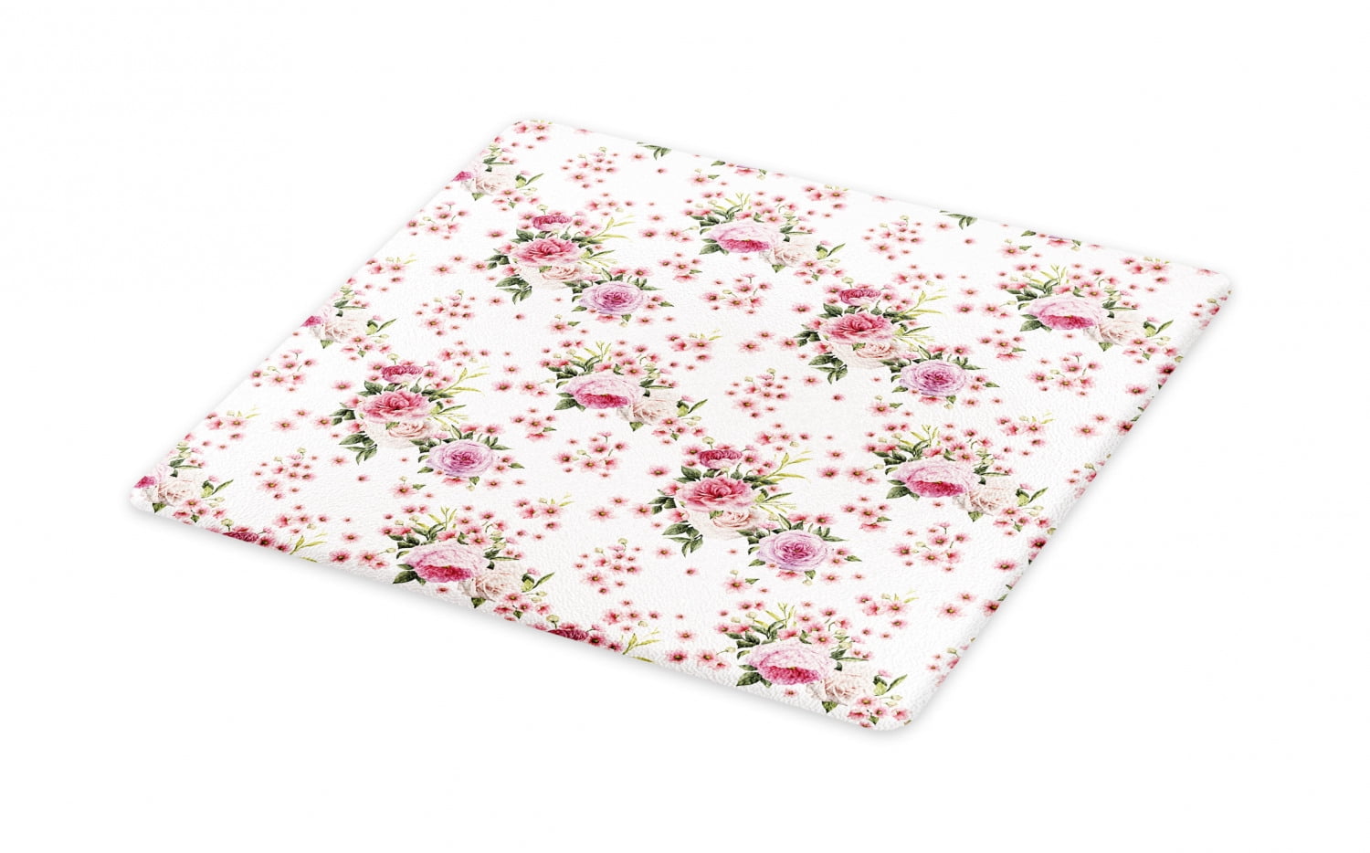 Floral Cutting Board, Vintage Style Blossoming Romantic Flower