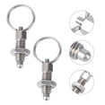 thumbnail image 3 of Shisuyan 2pcs Stainless Steel Knob Plunger Split Position Column Spring Pin Screw Type Quick Release Pin (LHFSS-6-1-4 Stainless Steel Round ), 3 of 8