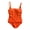 Orange, variant on Ladies Adjustable Strap Square Neck One Piece Swimsuit (Black, XL)