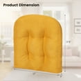 thumbnail image 3 of Gymax 4 Pcs Patio Dining Chair Cushions U-Shaped Chair Pads Non-Slip Bottom Yellow, 3 of 9