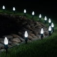 thumbnail image 5 of Wintergreen Lighting C9 Cool White OptiCore Smooth LED Christmas Pathway Light Kit, 100 Lights, 12" Spacing, Green Wire, 100 ft, 5 of 8