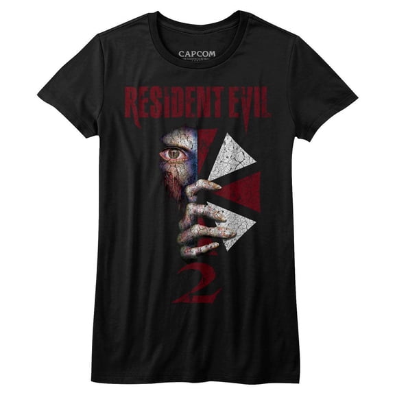 Resident Evil Revil2 Black Junior Women's T-Shirt