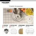 thumbnail image 5 of Houzer Eston 24 in Stainless Steel Undermount Single D Bowl Kitchen Sink with Strainer and Grid - STS-1400-C, 5 of 5