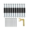 thumbnail image 2 of Yinanstore 21 Pcs Kit de Tige de Support de Vis de Cassette en Fer de Haute Qualité, Clé, Réglable, Fixateur Résistant à la Rouille pour Boîtier de Jonction d'Interrupteur Mural - Type Isolé 86, 2 of 8