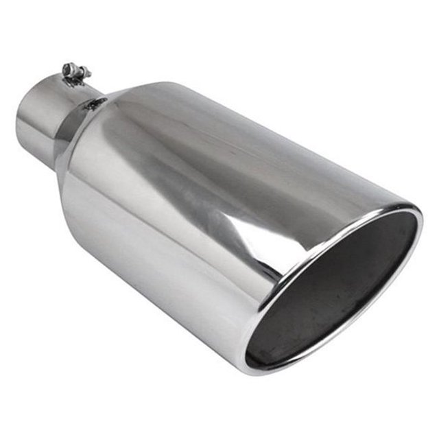 Diesel Series Round Rolled Edge Angle Cut Bolt-On Exhaust Tip