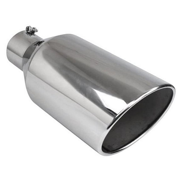Diesel Series Round Rolled Edge Angle Cut Bolt-On Exhaust Tip