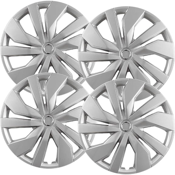 15 inch Steel Wheel Hubcaps 4 pieces-Chrome for 2020-2025 Versa Style Snap-On Installation (4PCS ,Silver Chrome)