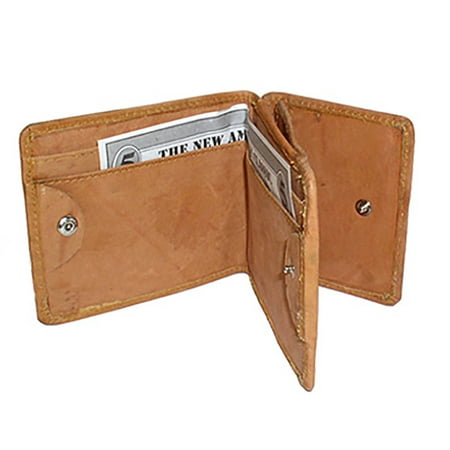 Marshal - Gem Avenue Mens Genuine Leather Money and Credit Card Holder Tan Wallet - www.lvbagssale.com