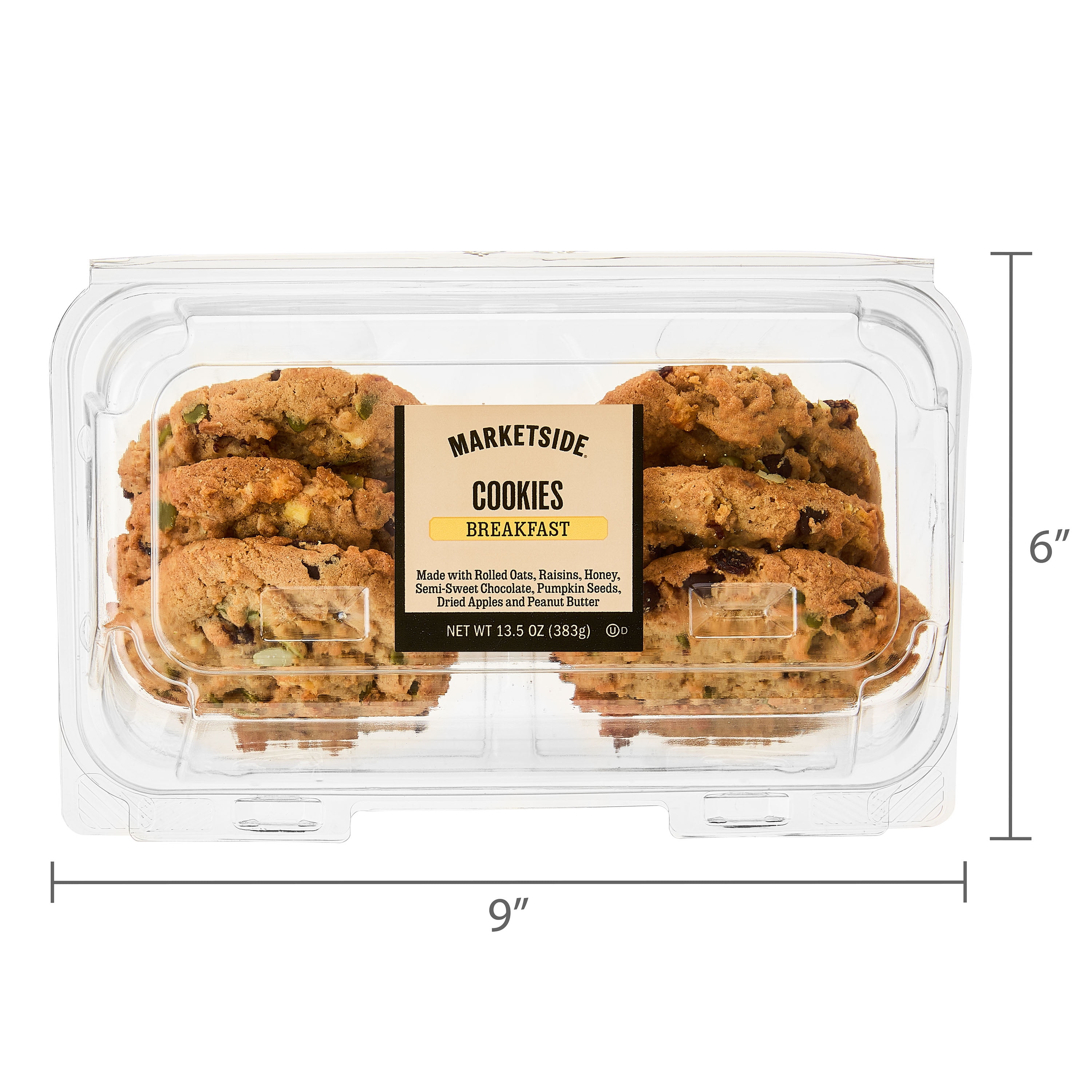 Marketside Baked Breakfast Cookies, 13.5 oz, 6 Count