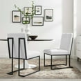 thumbnail image 6 of Modway Indulge 18.5" Modern Fabric Tufted Dining Chair in White (Set of 2), 6 of 10