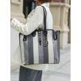 thumbnail image 2 of MKF Collection Women's Juliana Oversize Tote Bag and Wristlet by Mia K. - Charcoal Combo, 2 of 11