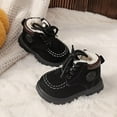 thumbnail image 4 of Miluxas Toddler Winter Snow Boots Boys Girls Cold Weather Baby Faux Fleece Soft Soles Warm Shoes (Infant/Toddler/) Black 2 Years, 4 of 5