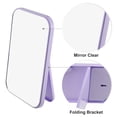 thumbnail image 3 of Unique Bargains 1Pc Foldable Makeup Mirror 8"x6" Purple, 3 of 7