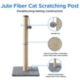 thumbnail image 2 of Cat Craft 28" Tall Jute Fiber Cat Scratching Post with Replaceable Dangle Toy, Gray, 2 of 7