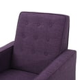 thumbnail image 6 of Mason Mid Century Modern Tufted Pushback Recliners, Set of 2, Muted Purple and Dark Espresso, 6 of 10
