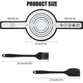 thumbnail image 2 of 2pcs Silicone Baking Mat for Dutch Oven, 8.3 Inch Bread Baking Mat with Long Handle Reusable Non-Stick Bread Sling Baking Sheet Liner for Sourdough with 1pc Spatula and Brush Tool (Black), 2 of 5