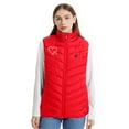 thumbnail image 5 of Dasayo Quilted Vests for Women 2025 Trendy Red Zip up Heated Valentines Graphic Winter Warm Vest Jackets for Women M, 5 of 8