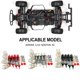 thumbnail image 5 of Amortiguador trasero roscado de aleación de aluminio Tholdsy RCGOFFLOW 4 Uds para 1/10 ARRMA SENTON 3S RC Rojo, 5 of 6
