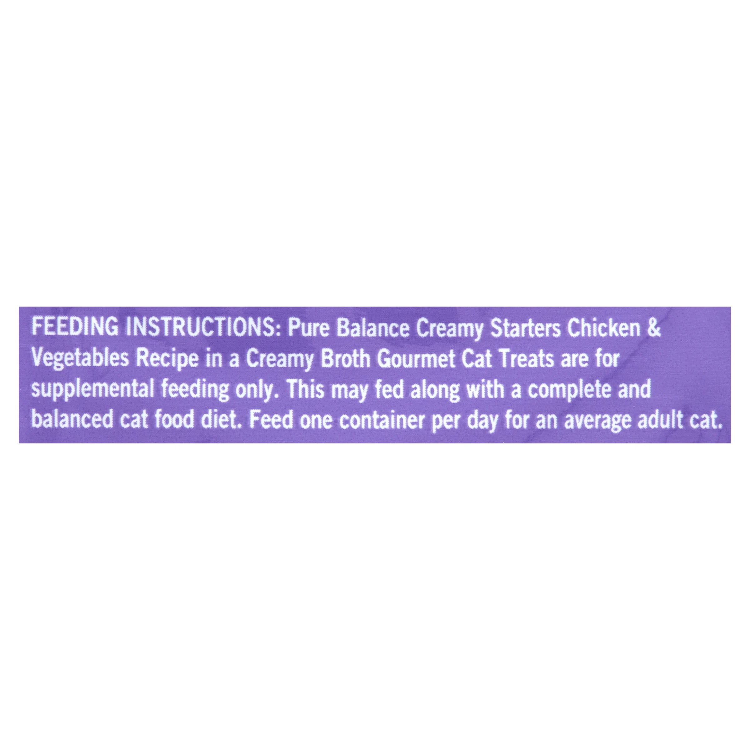 (6 pack) Pure Balance Gourmet Cat Treat Creamy Starters, Chicken & Vegetable Recipe, 1.4 oz