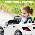 thumbnail image 5 of Aosom 12V Kids Electric Ride On Car with Parent Remote Control, Two Motors, 2 Speeds, Music, LED Lights, USB for 3-6 Years Old, White, 5 of 9