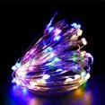 thumbnail image 3 of Guirnalda de luces LED de 1 a 5 m, adorno navideño para el hogar, Navidad, Año Nuevo, luces de hadas a rayas, funciona con pilas, 3 of 5