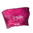 thumbnail image 4 of para danza del vientre para mujer, Top de tubo con lentejuelas, Top de baile latino para discoteca, Top informal de Jazz ostentoso , Rojo, 4 of 7