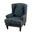 thumbnail image 1 of YOPTOP Chair Covers Slipcovers Stretch Wing Chair Covers Slipcovers Wingback Sofa Covers Armchair Covers Furniture Protector For Wingback Chair,bluegreyplaid, 1 of 5