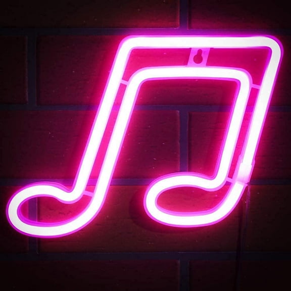 LINLIN Neon Sign,Music Neon Sign Light Wall LED Neon Night Lamp USB Battery Powered Led Neon Light Sign Bedroom Decor