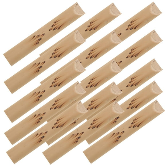 SHINYPASING Creative Whistle Bamboo Musical Instrument Khaki 15Pcs
