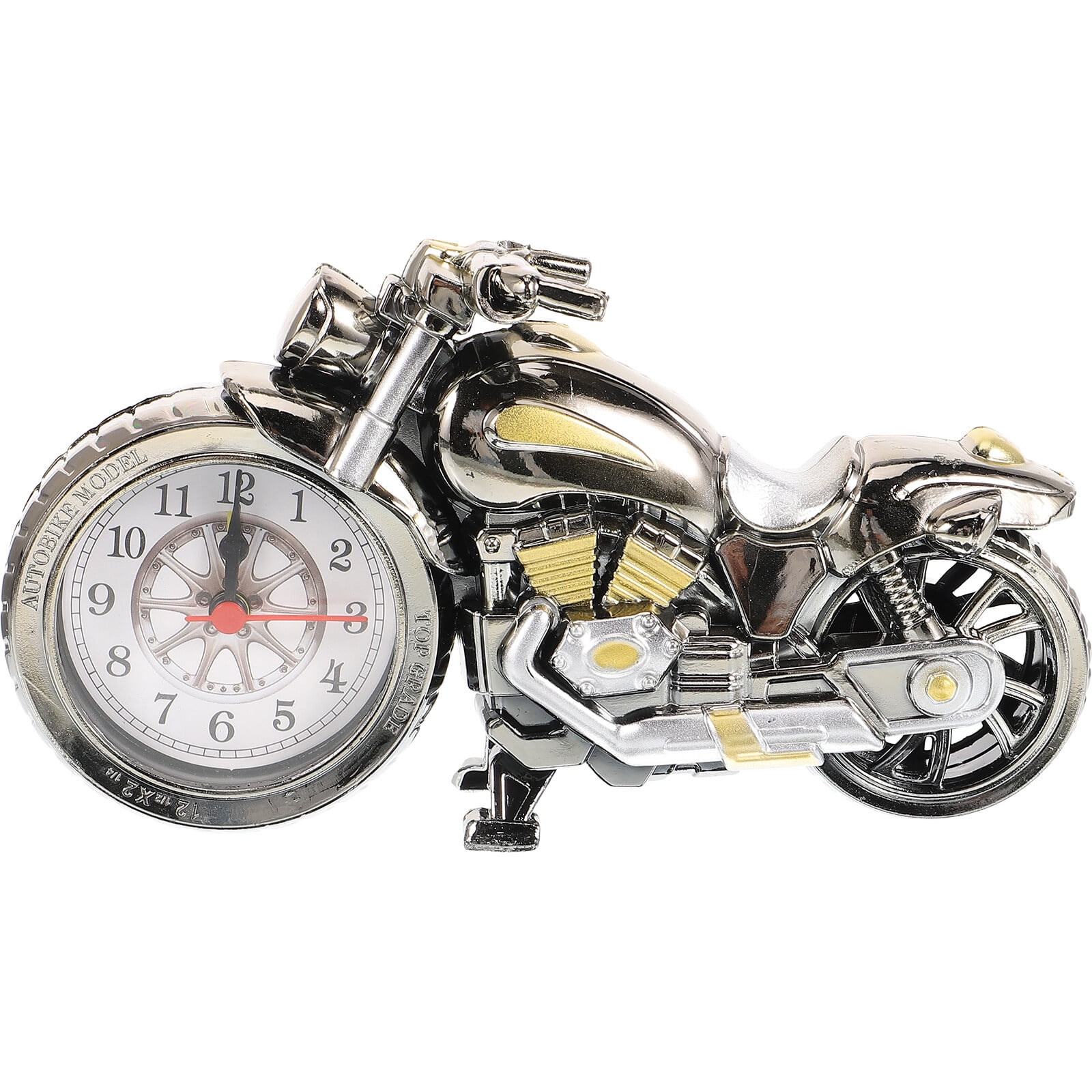Luxury Vintage Old Style Motorcycle Alarm Clock Unique Gift for Motor Lovers Kids Without