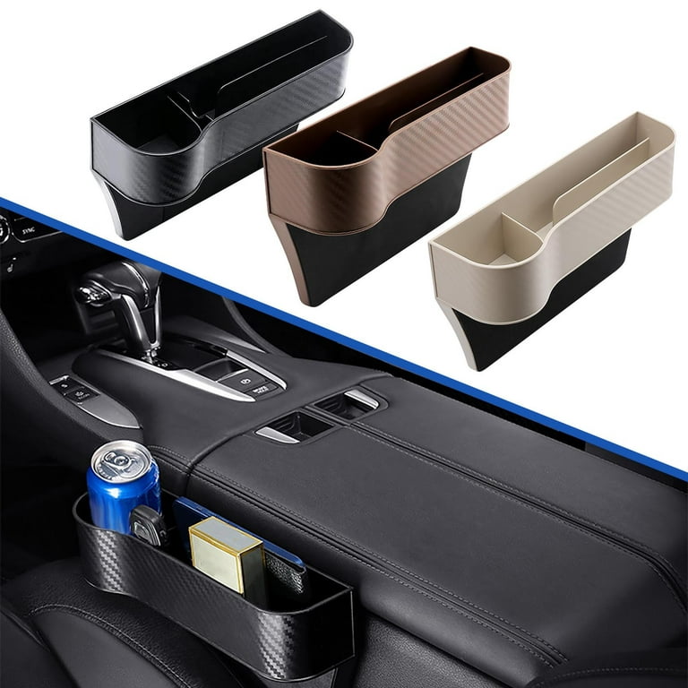 Yyeselk Car Seat Gap Filler Organizer, Multifunctional Seat Gap Storage Box  with Cup Holder, Console Side Extra Pouchs with USB Car Charger, Auto  Accessories for Cellphone Wallet Key 