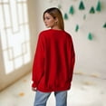 thumbnail image 3 of Oversized Sweatshirt for Women Christmas Funny Christmas Tree Xmas Cute Graphic Long Sleeve Pullover Red Small, 3 of 5
