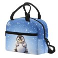 thumbnail image 3 of HUIACONG Aluminum Film Material Lunch Bag for Picnics and Office Work, Durable Insulated Lunch Tote with Front Pocket for Kids and Teens, 3 of 10