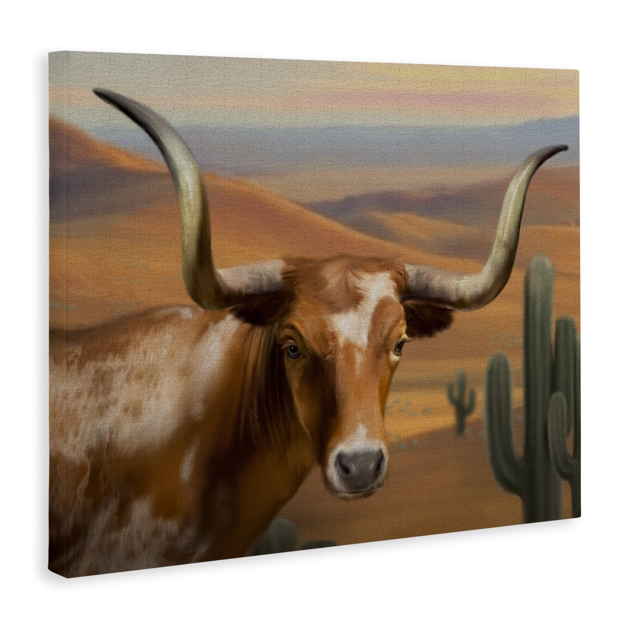 Stupell Industries Longhorn Western Landscape Canvas Wall Art, design by Matthew Piotrowicz