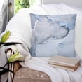 thumbnail image 3 of 24x24 Pillow Covers Set of 2, Marble Blue Throw Pillow Covers Decorative Couch Cushion Case, Modern Abstract Ink Painting Luxury Microfiber Square Pillowcases for Bedroom Car Living Room, 3 of 7