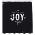 thumbnail image 3 of Ambesonne Joy Shower Curtain, Retro Style Ornate Words, 69"Wx70"L, Black White, 3 of 3
