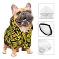 thumbnail image 3 of Fotbe Yellow Butterflies Sudadera con Estampado para Perros Pequeños – Suéter con Capucha para Mascotas, Tela Suave de Forro Polar con Bolsillo-Medium, 3 of 7