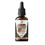 Mushroom Complex Extract Organic Non GMO Tincture Liquid Herbal Drops 2 Fl Oz