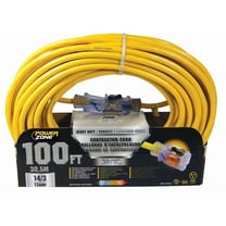 Power Zone ORP511735 Outdoor Extension Cord 100', Yellow