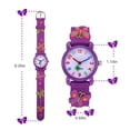 thumbnail image 3 of Reloj encantador de la mariposa de la historieta 3D para el reloj impermeable del PVC de los niños para la muchacha y el muchacho, 3 of 8