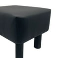 thumbnail image 2 of Ginni Footstool Ottoman Set of 2- Black Faux Leather- Soft Seat- Wood Legs, 2 of 5
