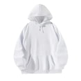 thumbnail image 4 of Sudadera con capucha para mujer, con estampado gráfico de letras, manga larga, estilo urbano, con cordón ajustable L, 4 of 9