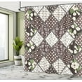 thumbnail image 5 of Ambesonne Floral Shower Curtain, Vintage Flowers Bridal, 69"Wx70"L, Brown Beige, 5 of 5