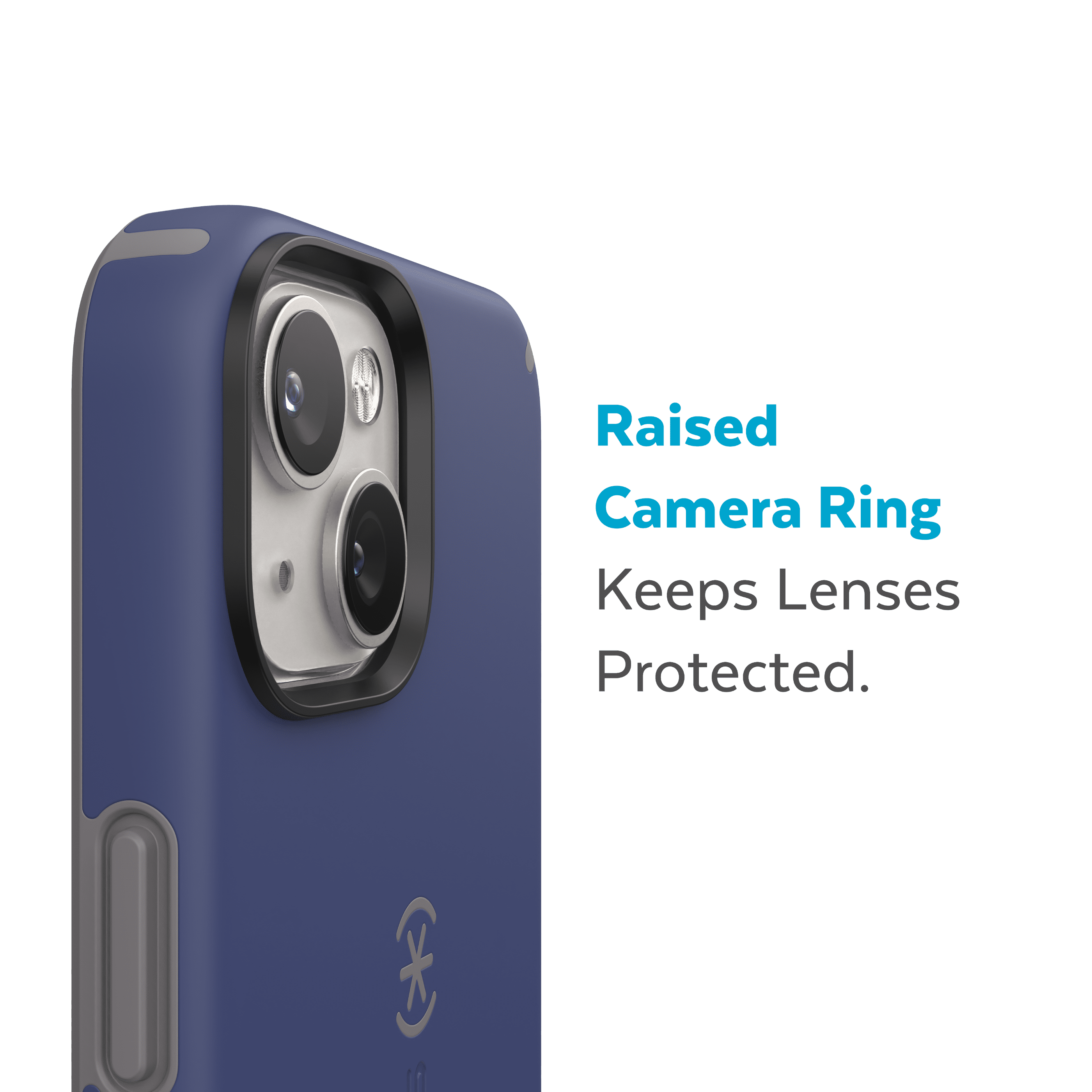 Speck iPhone 14 CandyShell Pro with MagSafe Case in Prussian Blue and Cloudy Grey