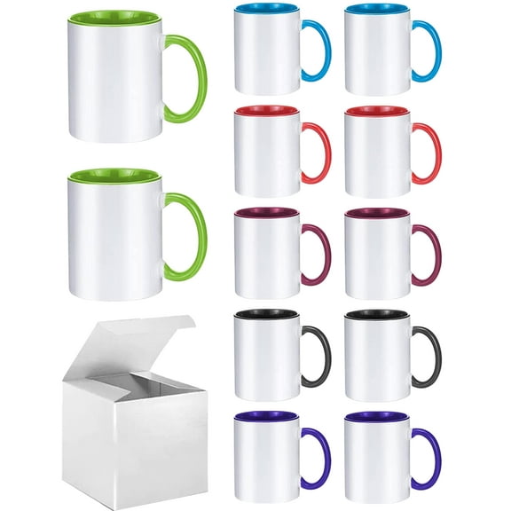 Sublimation Mugs 11oz Blank Sublimation Coffee Cups Sublimation Mug Sublimation Mugs Bulk Sublimation balnk product6 Assorted Colors 12Pack (11OZ 6 Assorted Colors 12Pack)