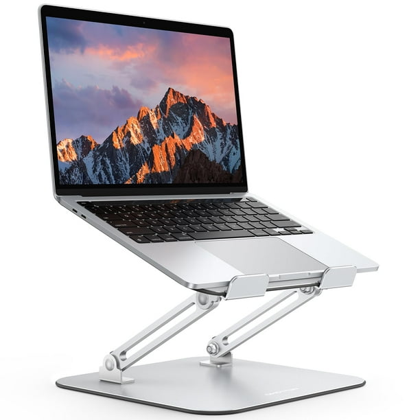 Soporte para portátil OMOTON ergonómico de metal ajustable plateado
