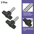 thumbnail image 3 of Uxcell 2Pack Metric 304 Stainless Steel Clamping Screw Knob T Shaped Thumb Screws M8 x 25mm, 3 of 5