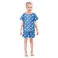 thumbnail image 4 of Summer Short Sleeve Pajama Sets Bear White Patterns Sleepwear Nighty 95% Cotton (5-14Y), 4 of 7
